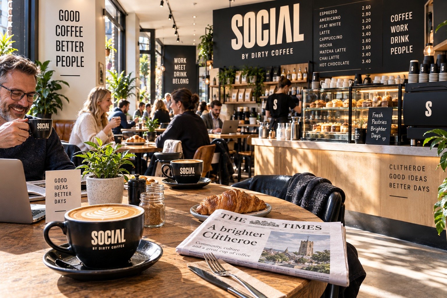 Morning coffee at SOCIAL